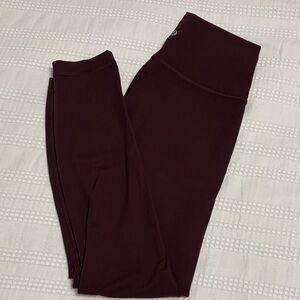 lululemon athletica Burgundy Leggings (Wunder Train 23”)